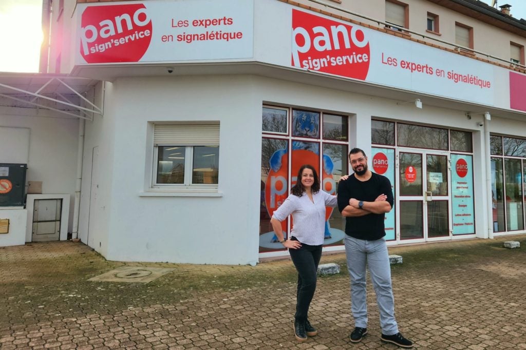 Anna et Aurélien Sapolin, franchisés Pano Sign