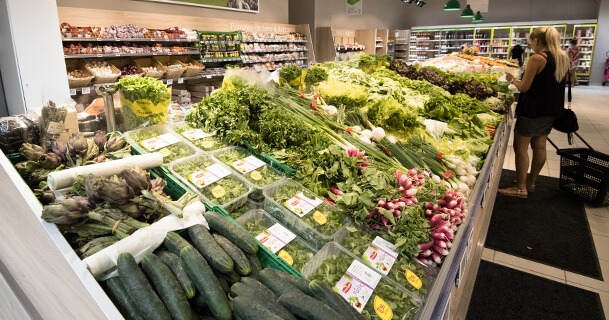 Intérieur magasin Intermarché