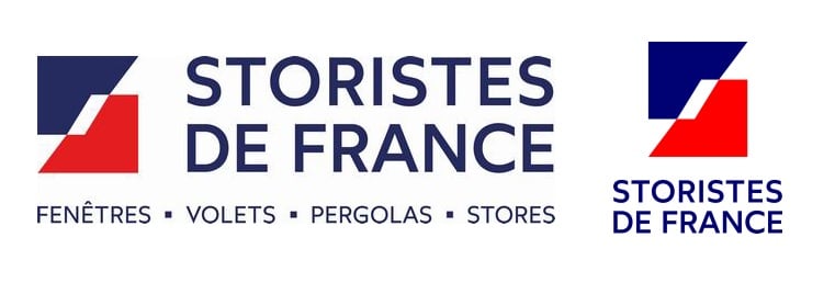 Deux déclinaisons du logotype, en version principale avec signature et en version secondaire (responsive)