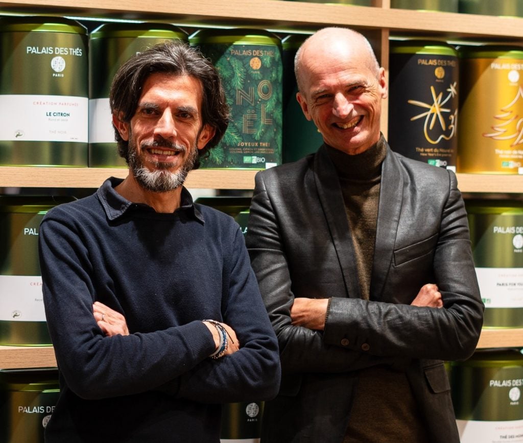 Matteo Amatruda, gérant de la franchise Palais des Thés en Italie, et François-Xavier Delmas, fondateur de Palais des Thés.