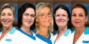 Sophie Schwebel, Anaïs Tronchet, Virginie Leroux, Patricia Reghem et Mireille Thiébaut.