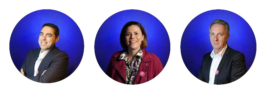 Emmanuel Perrier, Laurence Roux, Emmanuel Cambon, franchisés DOM&VIE