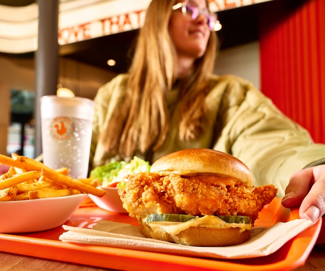 Burger frites Popeyes