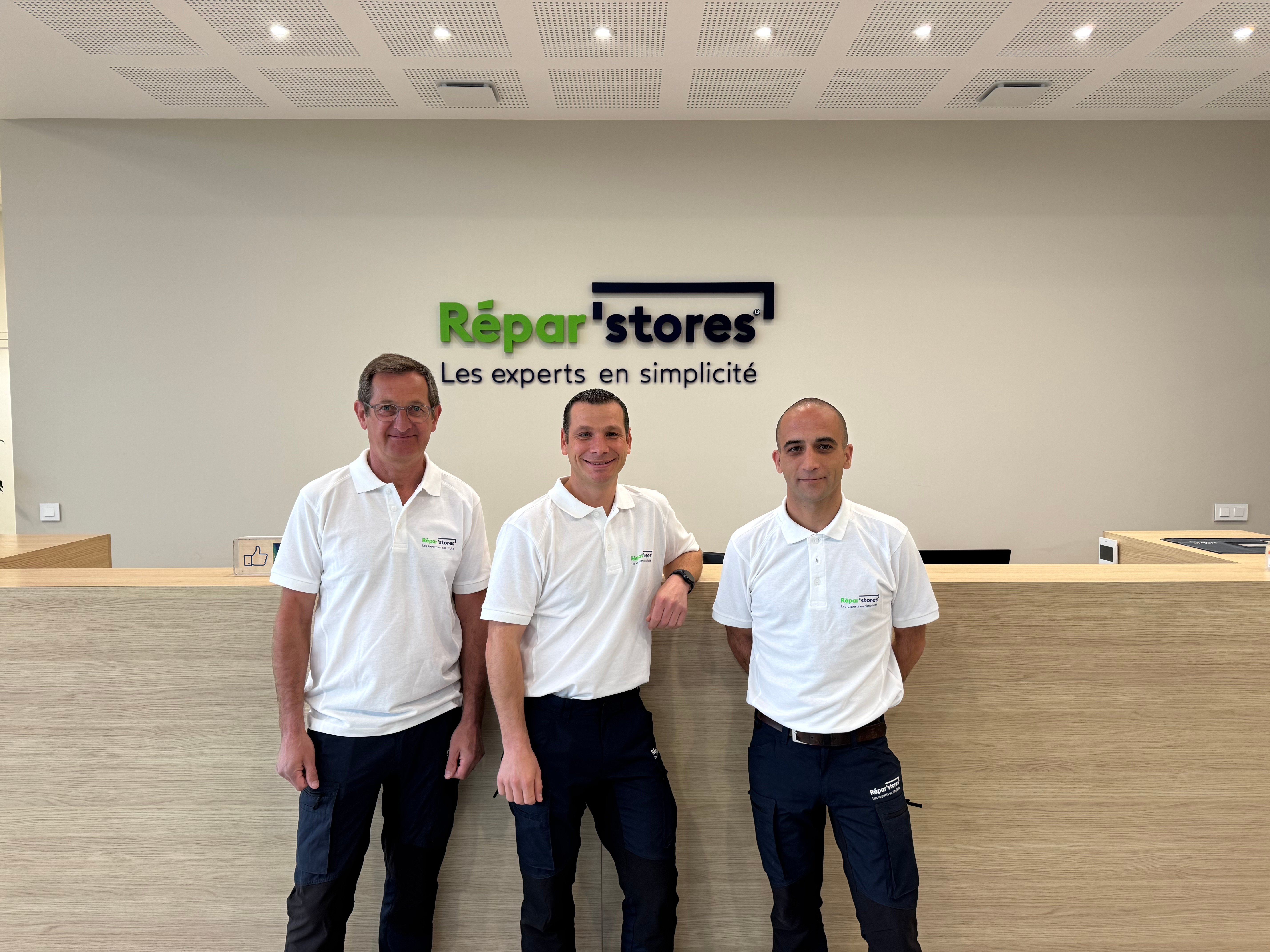 Pascal Borgoo, Yannick Girard, Lilian Chadoin, franchisés Répar