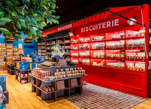 Intérieur boutique Papilles & Papillotes