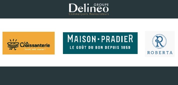 Le Groupe Delineo et ses 3 enseignes : Maison Pradier, La Croissanterie et Roberta Ristorante