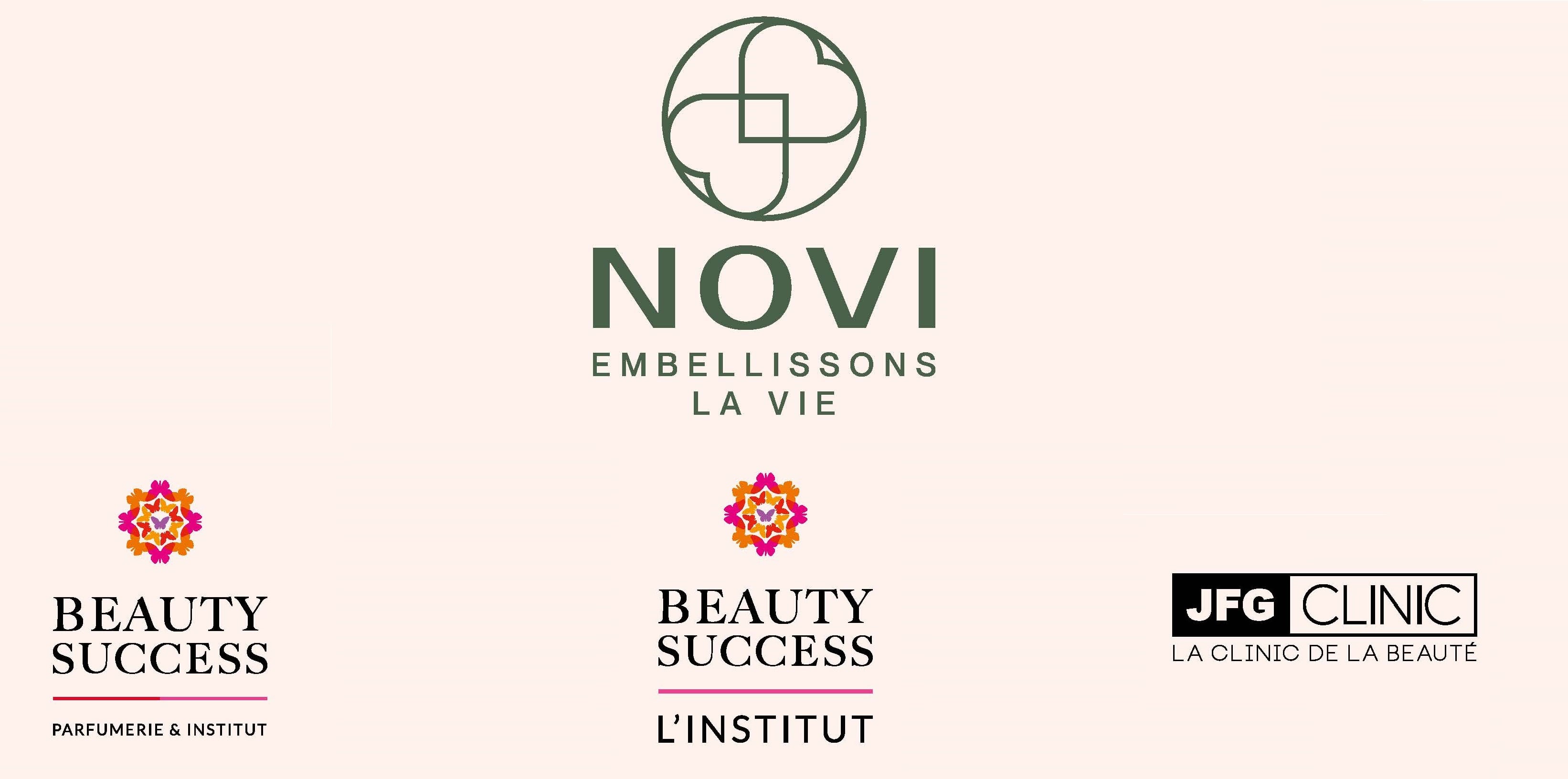 Le groupe Novi et ses trois enseignes : Beauty Success, Beauty Success L’Institut et JFG Clinic