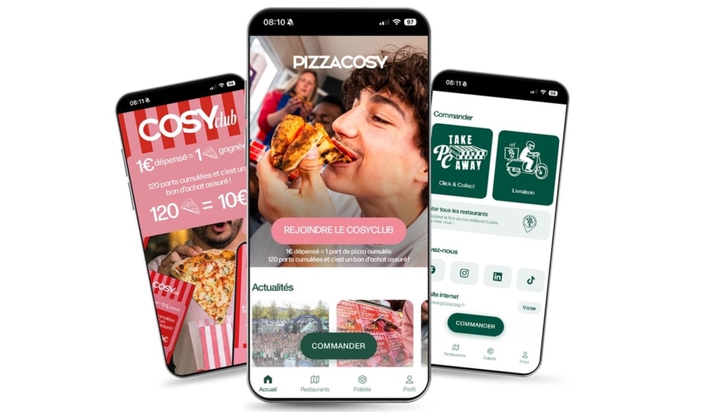 Application CosyClub par PizzaCosy en partenariat avec sunday