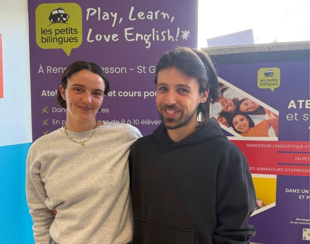 Margot Bonnaud et Gonçalo Pereira, franchisés Les Petits Bilingues