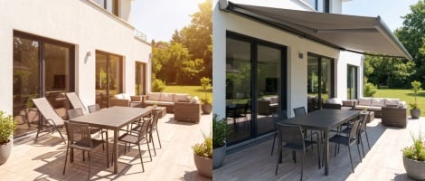 Removo : un store banne transforme une terrasse brûlante en salon d&rsquo;extérieur