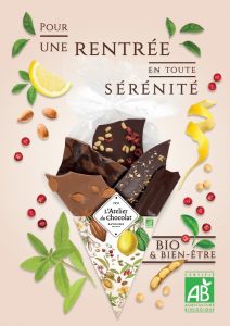 Affiche L’Atelier du Chocolat - gamme Bio & Bien-être