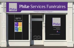 Vitrine Philae Services Funéraires