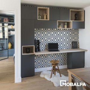 renfoncement de la salle à manger dédié au bureau - Mobalpa