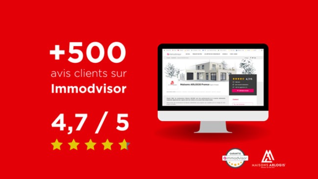 L’enseigne Maisons Arlogis dépasse la barre des 500 avis sur Immodvisor