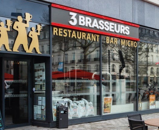 Devanture restaurant 3 Brasseurs 