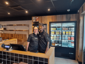 Camille Boucher et son compagnon Emmanuel Delestre 