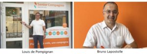 Louis de Pompignan et Bruno Lapostolle, franchisés Senior Compagnie