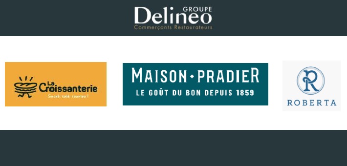 Le Groupe Delineo et ses 3 enseignes : Maison Pradier, La Croissanterie et Roberta Ristorante